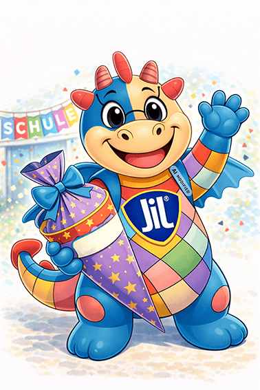 Fröhliches DrachenMaskottchen mit Schultüte ideal für Kita Rostock und Kreativitätspädagogik MV_KI_Modifiziert